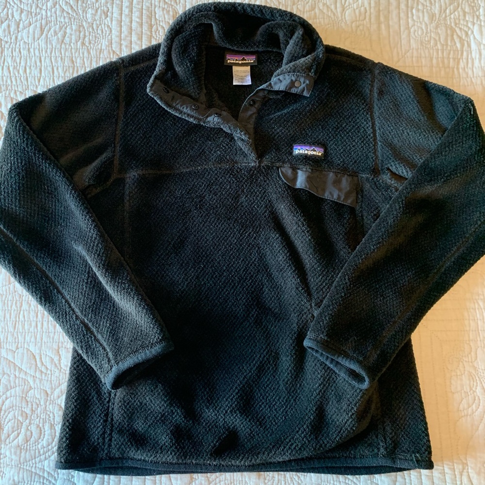 Patagonia Retool Quarter Snap Pullover Black Small